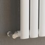 Sorrento White Horizontal Oval Designer Radiator 600x1180mm Single Panel 3152 BTU