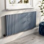 Refurbished Light Grey Electric Horizontal Designer Radiator 2kW with Wifi Thermostat - H600xW1416mm - IPX4 Bathroom Safe