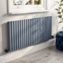 Light Grey Electric Horizontal Designer Radiator 2kW with Wi-Fi Thermostat - H600xW1416mm - IPX4 Bathroom Safe