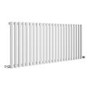 GRADE A1 - Sorrento White Horizontal Oval Designer Radiator 600x1416mm Single Panel 3783 BTU