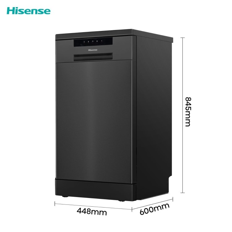 Hisense Freestanding Slimline Dishwasher - Black