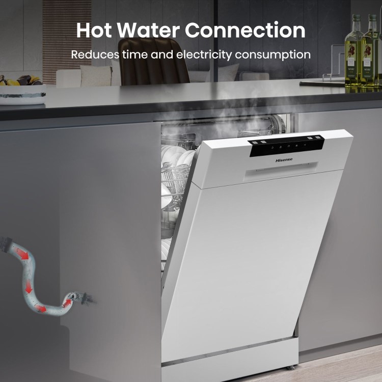 Hisense Freestanding Slimline Dishwasher - White