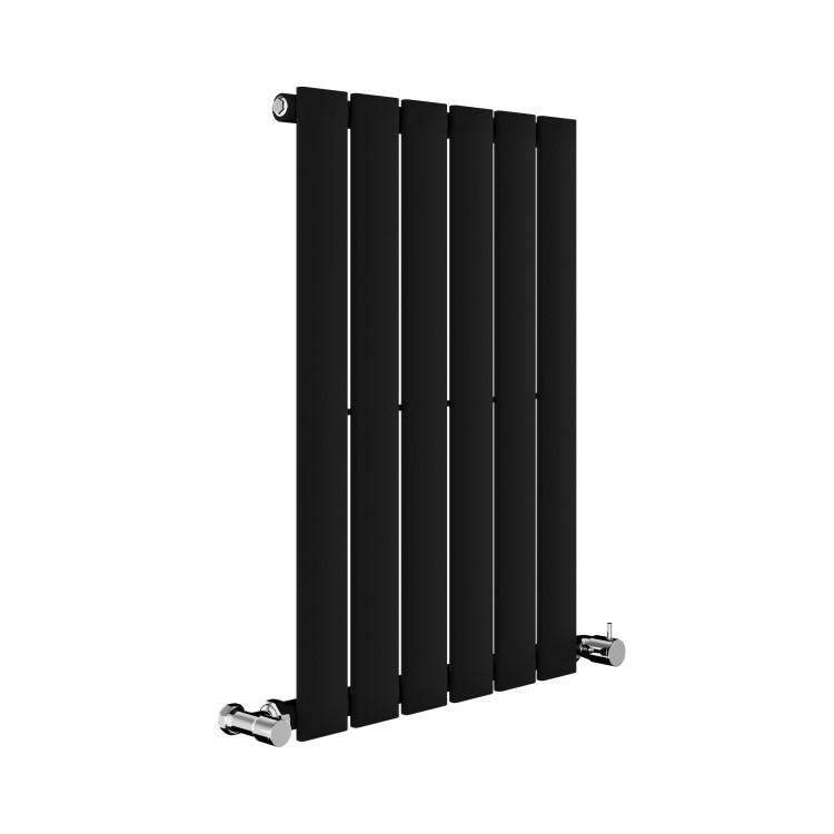 Riace Midnight Black Horizontal Flat Designer Radiator 600x408mm Single Panel 953 BTU