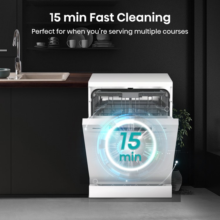 Hisense Hygiene Freestanding Dishwasher - White