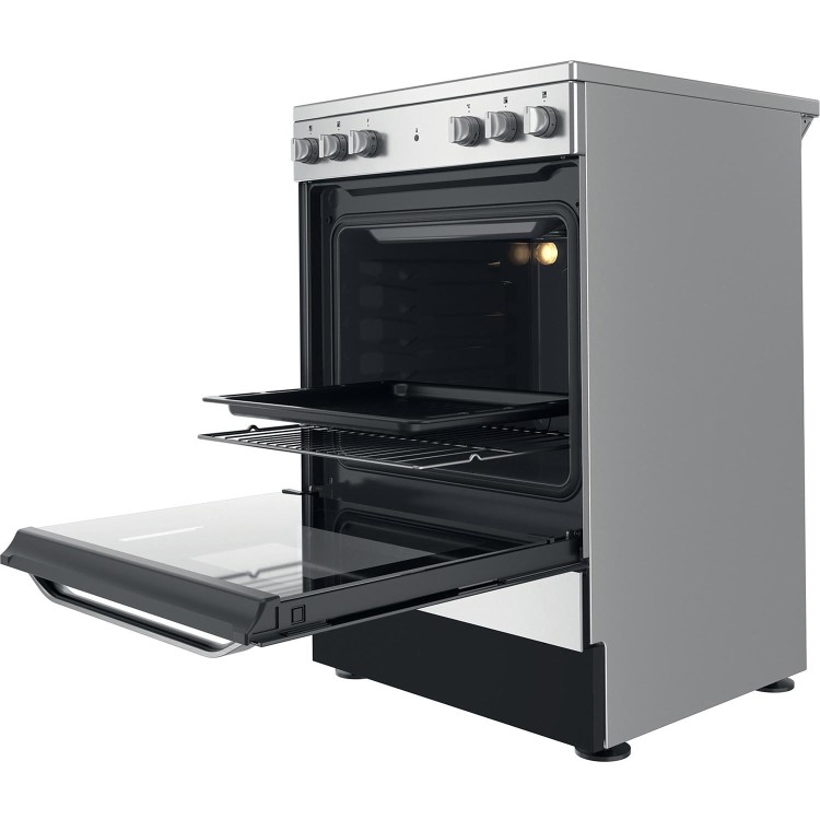 Hotpoint 60cm Electric Cooker - Silver