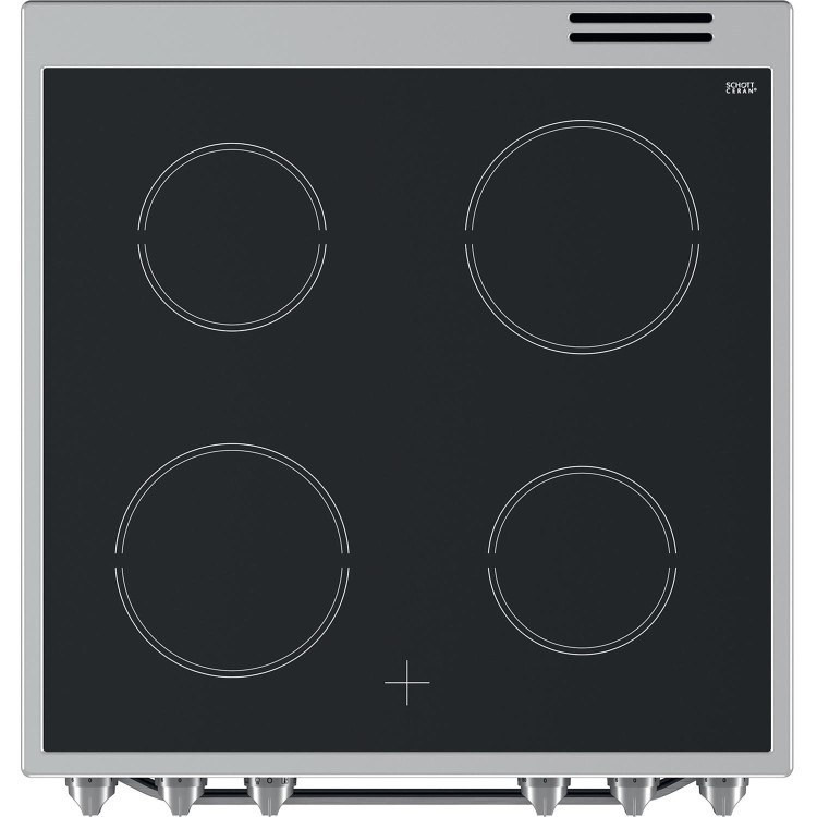 Refurbished Hotpoint HS67V5KHX 60cm Electric Cooker With Ceramic Hob Silver