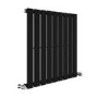 Riace Midnight Black Horizontal Flat Designer Radiator 600x612mm Single Panel 1430 BTU