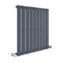 Riace Anthracite Horizontal Flat Designer Radiator 600x612mm Single Panel 1430 BTU