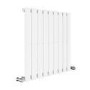 Riace White Horizontal Flat Designer Radiator 600x612mm Single Panel 1430 BTU