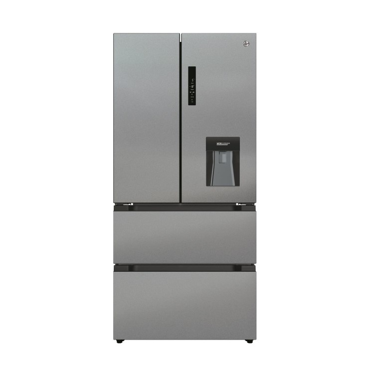 Hoover H-FRIDGE 700 MAXI 432 Litre French Style American Fridge Freezer - Silver