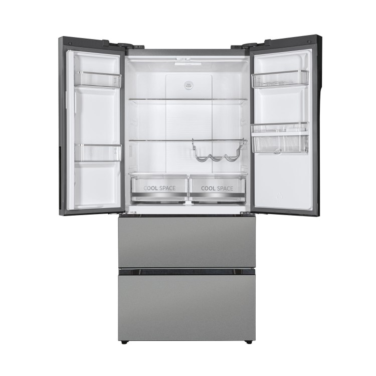 Hoover H-FRIDGE 700 MAXI 432 Litre French Style American Fridge Freezer - Silver