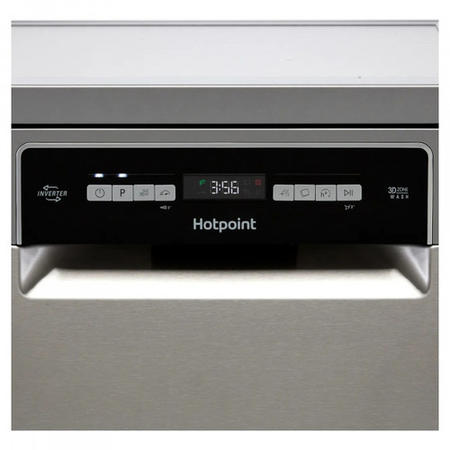 Hotpoint 3D Zone Wash Freestanding Slimline Dishwasher - Stainless Steel