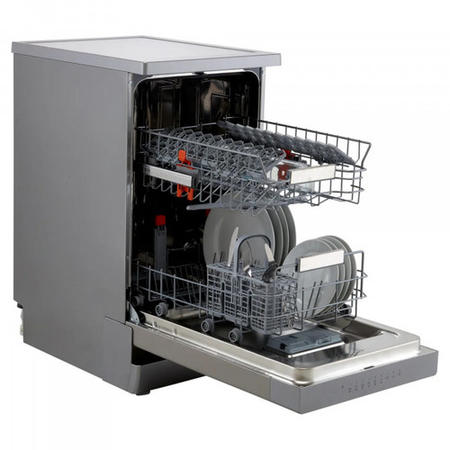 Hotpoint 3D Zone Wash Freestanding Slimline Dishwasher - Stainless Steel