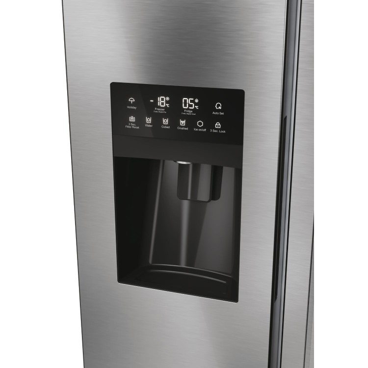 Haier Series 5 511 Litre Side-By-Side American Fridge Freezer - Stainless steel