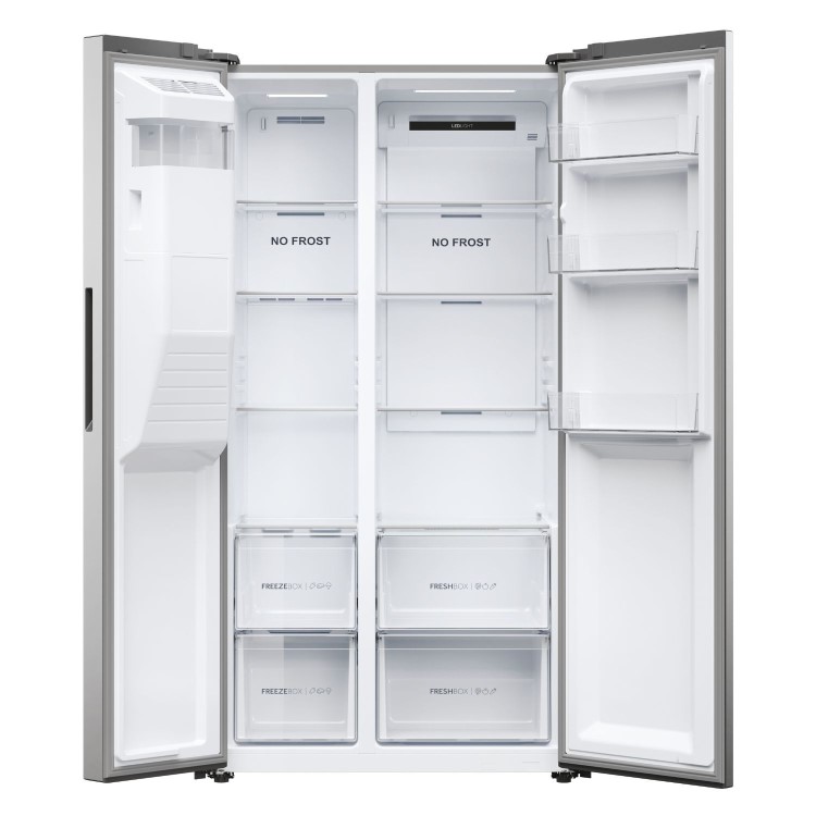 Haier Series 5 511 Litre Side-By-Side American Fridge Freezer - Stainless steel