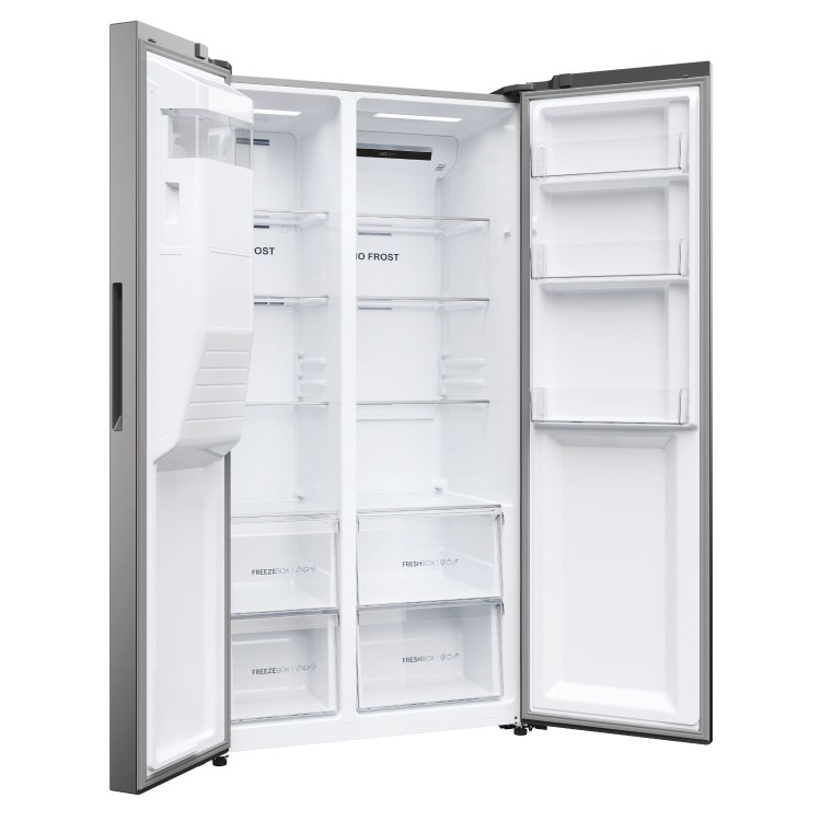 Haier Series 5 511 Litre Side-By-Side American Fridge Freezer - Stainless steel