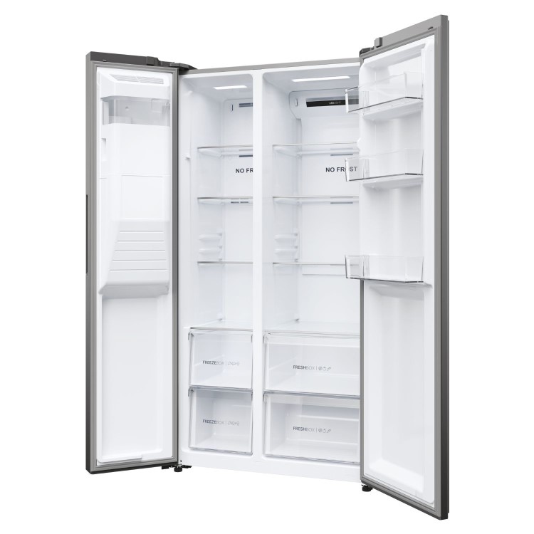 Haier Series 5 511 Litre Side-By-Side American Fridge Freezer - Stainless steel