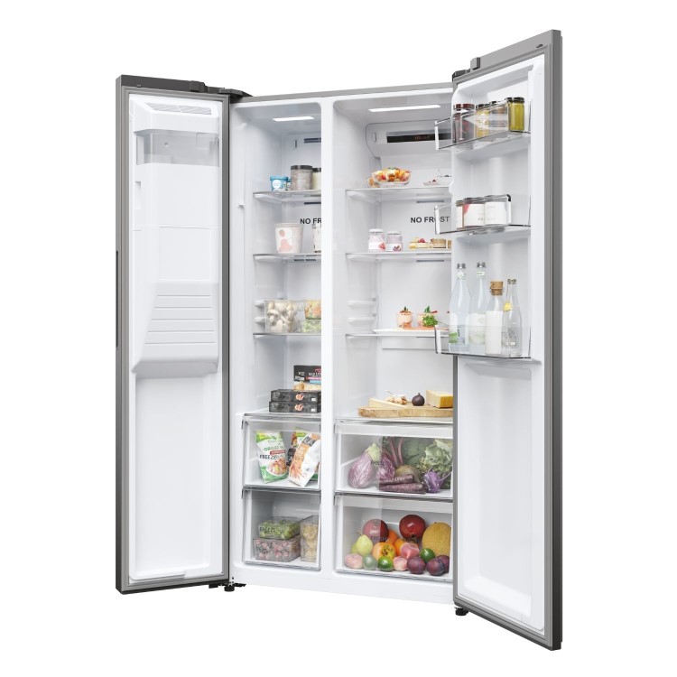 Haier Series 5 511 Litre Side-By-Side American Fridge Freezer - Stainless steel