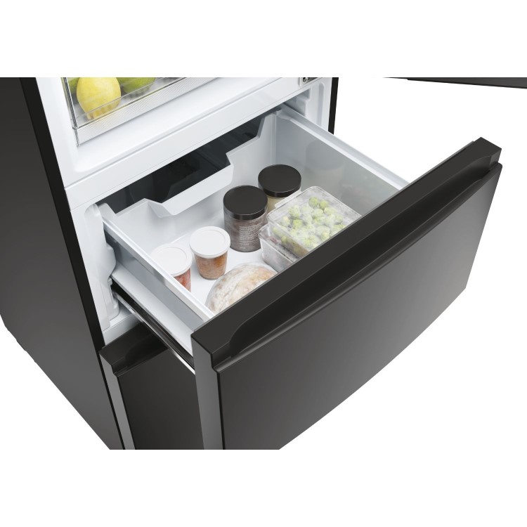 Refurbished Haier Series 3 HTR3619ENPB Freestanding 348 Litre 60/40 Frost Free Fridge Freezer Black