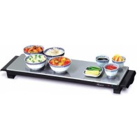 Hostess HT6020 3 Plate Brushed Steel Hot Tray Medium