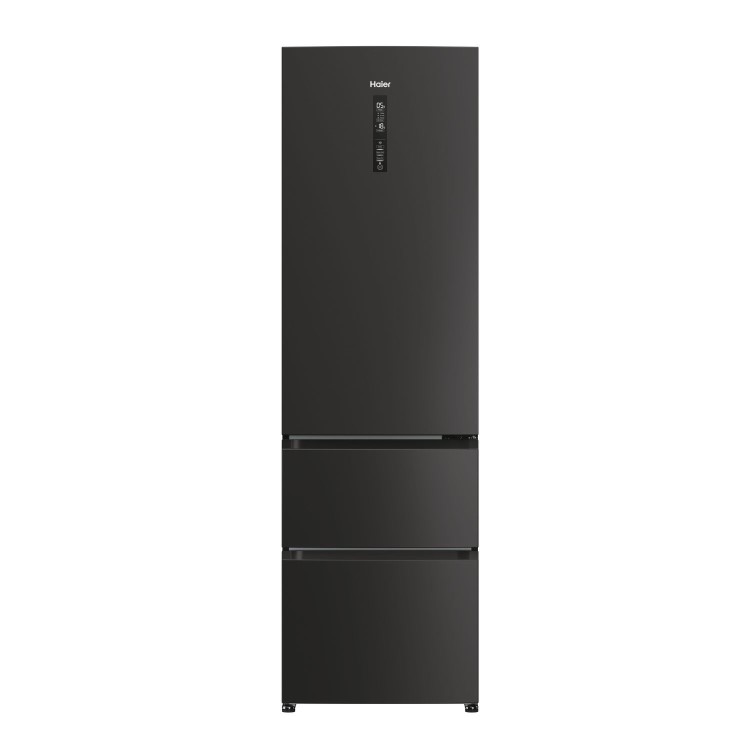 Refurbished Haier Series 3 HTR3619ENPB Freestanding 348 Litre 60/40 Frost Free Fridge Freezer Black