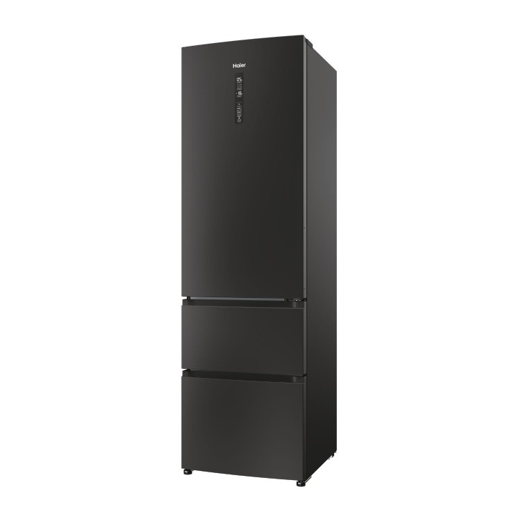 Refurbished Haier Series 3 HTR3619ENPB Freestanding 348 Litre 60/40 Frost Free Fridge Freezer Black