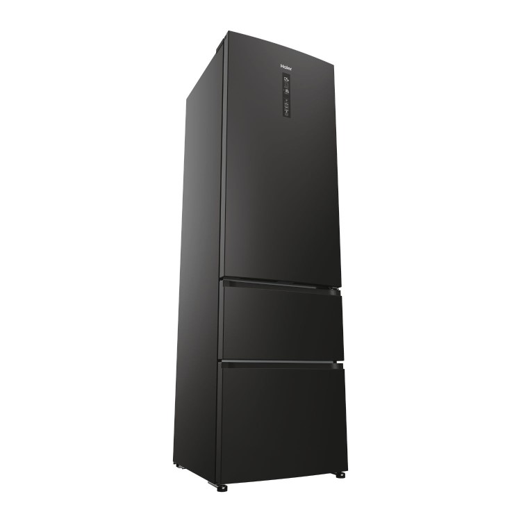 Refurbished Haier Series 3 HTR3619ENPB Freestanding 348 Litre 60/40 Frost Free Fridge Freezer Black