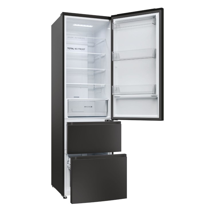 Refurbished Haier Series 3 HTR3619ENPB Freestanding 348 Litre 60/40 Frost Free Fridge Freezer Black