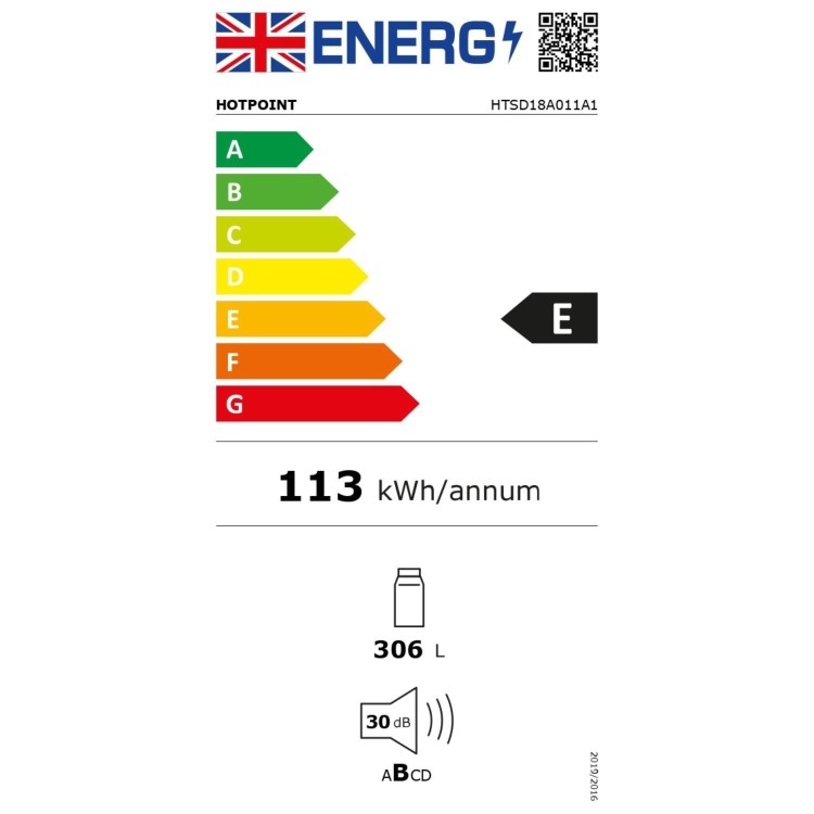 Hotpoint 318 Litre Integrated In-Column Fridge