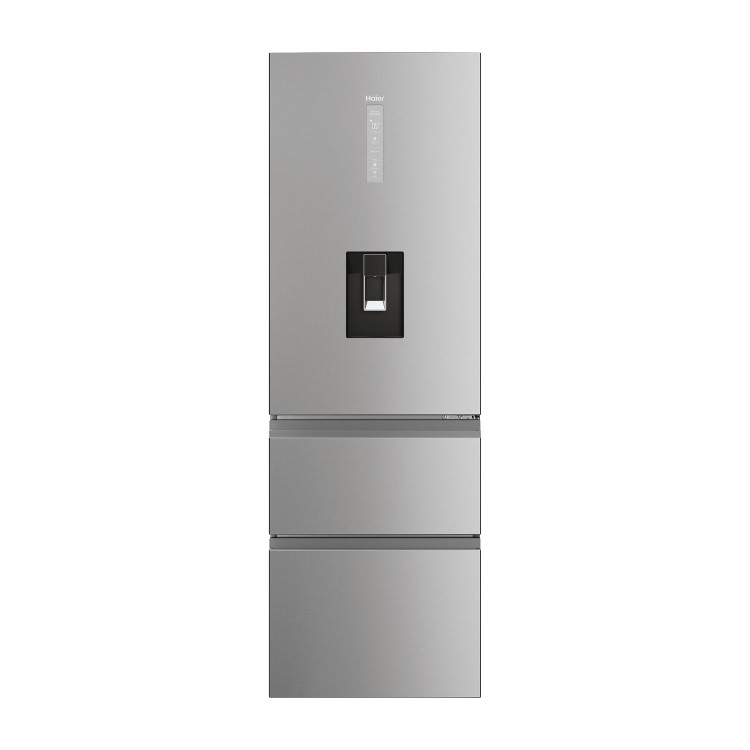 Refurbished Haier 3D 60 Series 5 HTW5618DWMG Freestanding 357 Litre 60/40 Frost Free Fridge Freezer Silver