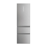 Refurbished Haier 3D 60 Series 5 HTW5618ENMG Freestanding 356 Litre 60/40 Frost Free Fridge Freezer Silver