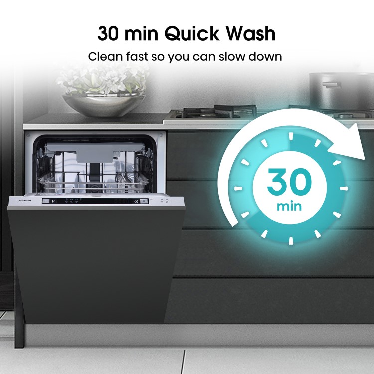 Hisense Integrated Slimline Dishwasher - Silver