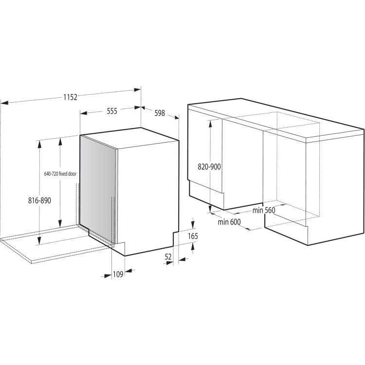 Hisense Hygiene Integrated Dishwasher