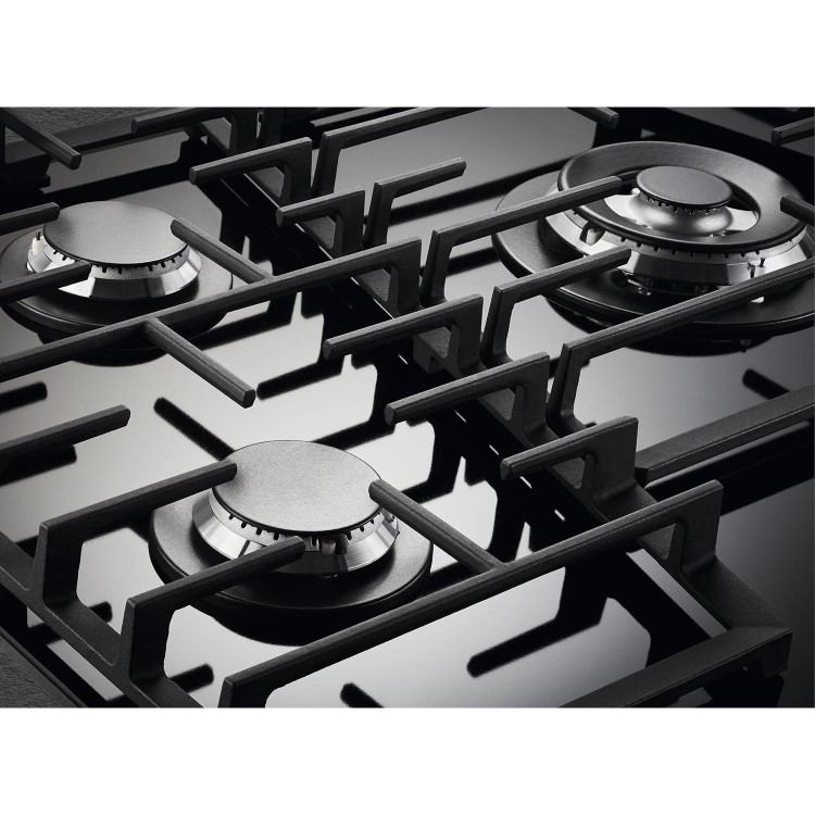 AEG 90cm 5 Burner Gas-on-Glass Hob - Black