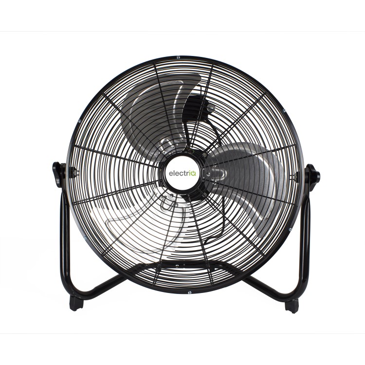 electriQ 18 Inch High Velocity Floor Fan - Black