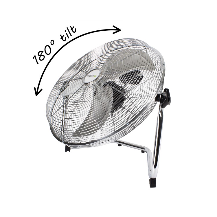 Refurbished electriQ 18" Chrome High Velocity Floor Fan