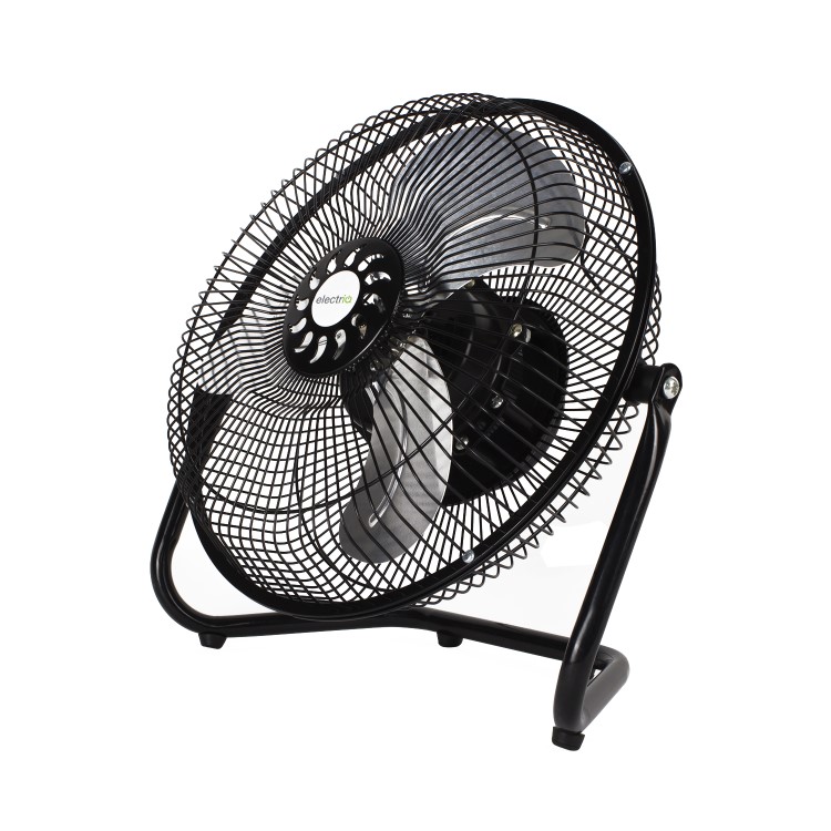 electriQ 9 Inch High Velocity Desk Fan - Black Metal Body