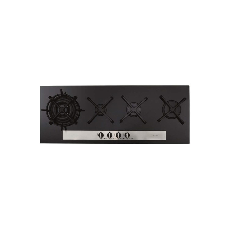 CDA HVG93BL 96cm Four Burner Linear Gas-on-glass Hob Black