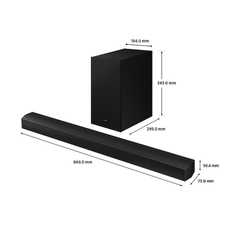 Samsung B-Series 3.1ch Soundbar with Subwoofer - Black