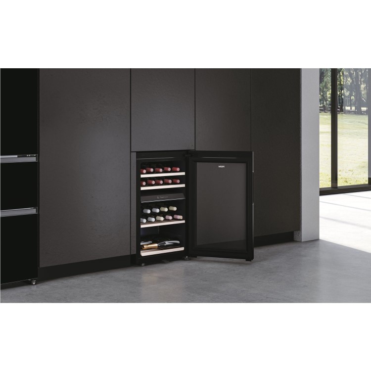 Haier 42 Bottle Freestanding Wine Cooler - Black