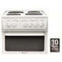 Hotpoint HW170EWS 50cm Wide Double Cavity Electric Cooker With Solid Plate Hob - White