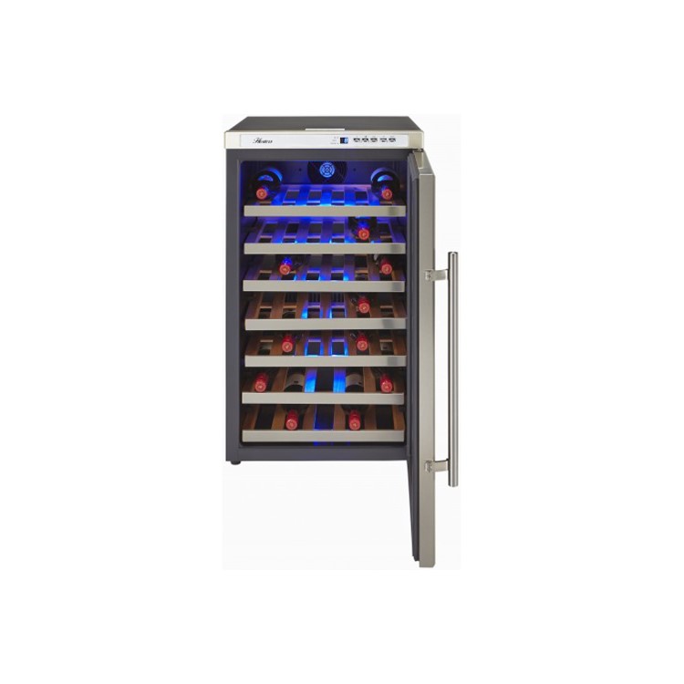 Hostess HW40RMA 50cm Wide 40 Bottle Wine Cooler - Stainless Steel