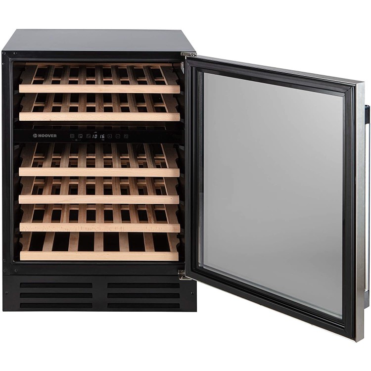 Hoover 46 BottleCapacity Dual Zone Built in Wine Cooler - Black