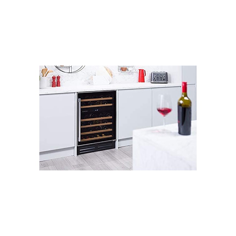 Hoover 46 BottleCapacity Dual Zone Built in Wine Cooler - Black