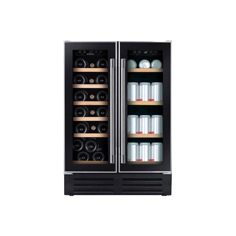 Hoover 38 Bottle Capacity Dual Zone Wine Cooler - Black