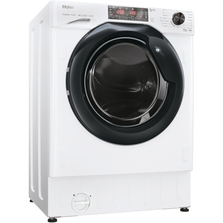 Refurbished Haier Series 4 HWDQ90B416FWB-UK Integrated 9/5KG 1600 Spin Washer Dryer White