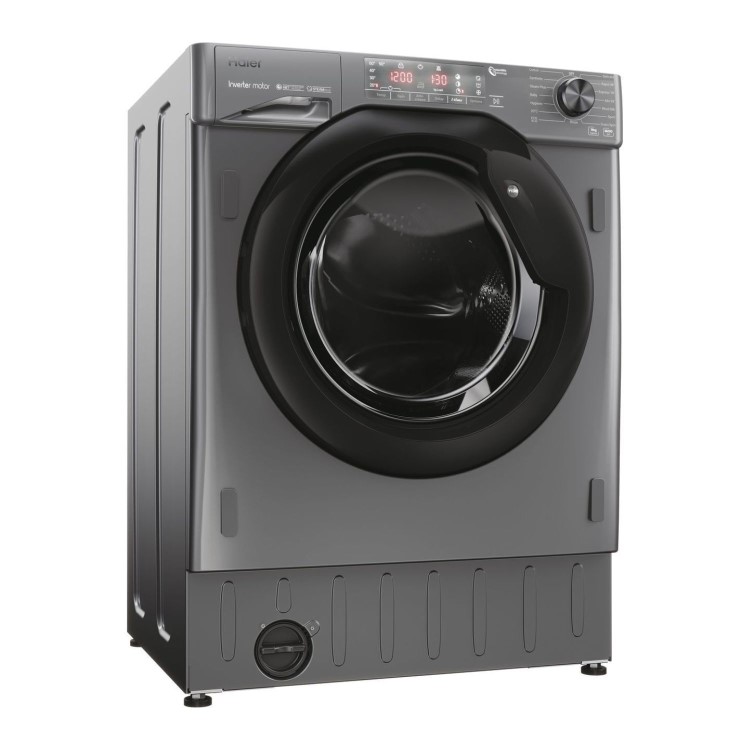 Haier Series 4 9kg 1600rpm Integrated Washing Machine - Graphite