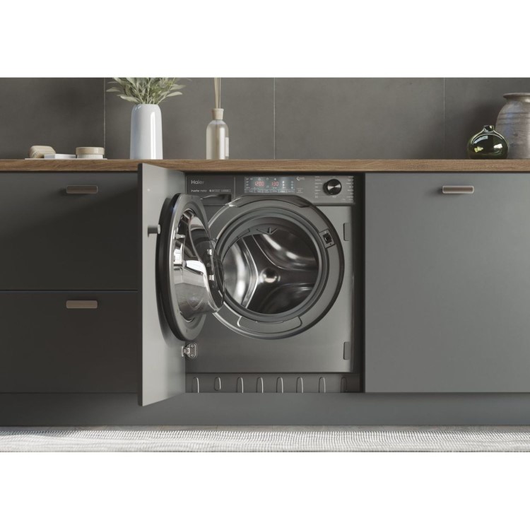 Haier Series 4 9kg 1600rpm Integrated Washing Machine - Graphite