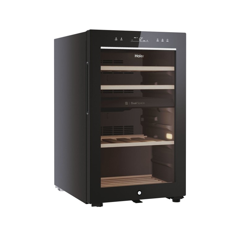 Haier 42 Bottle Freestanding Wine Cooler - Black