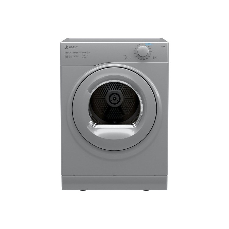 Refurbished Indesit 1D80SUK Freestanding Vented 8KG Tumble Dryer Silver